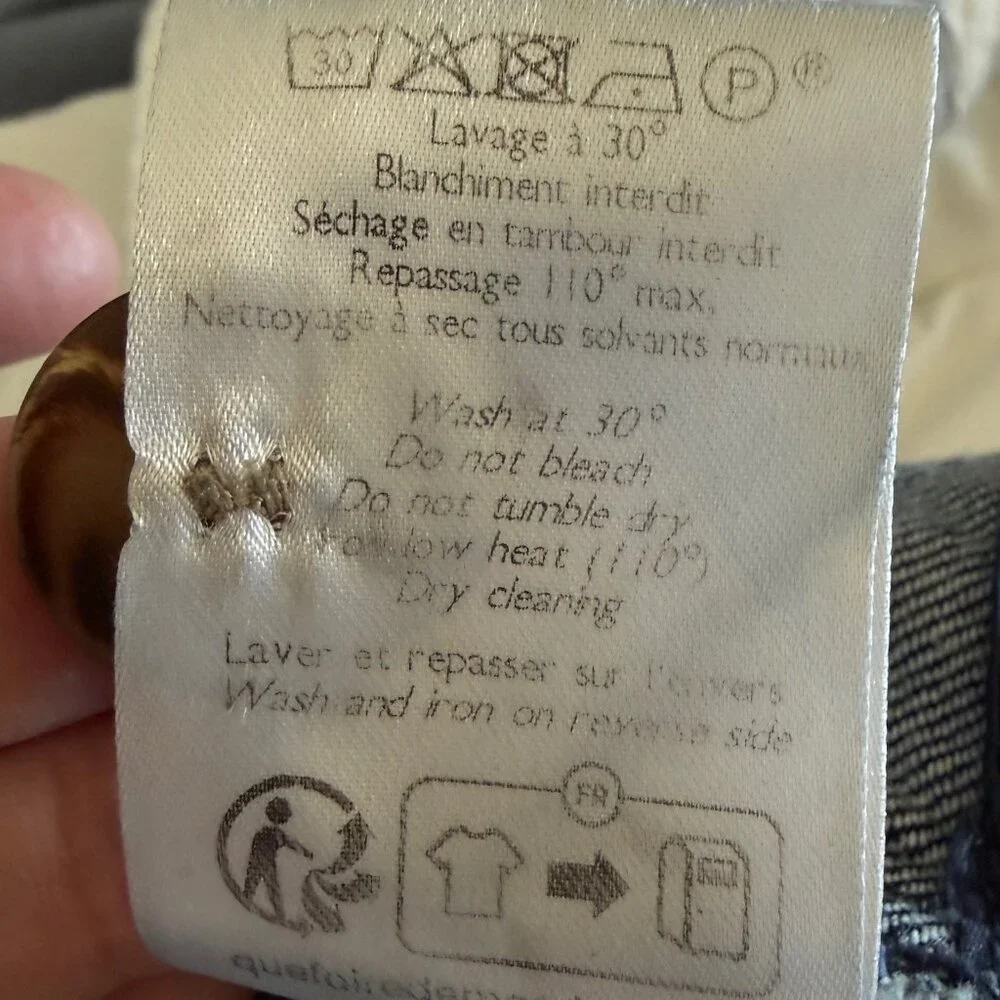 Sézane Marino High-Waist Bridge Trousers – Organic Cotton Denim | Size 36 - Picture 11 of 13